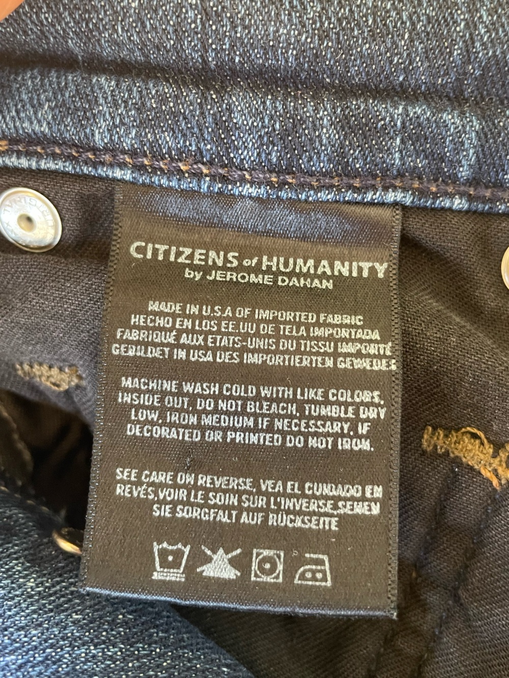 Citizens of Humanity Dylan Boyfriend Jeans Raw Hem Button Fly Cropped, 28 W 23 L - Picture 7 of 13
